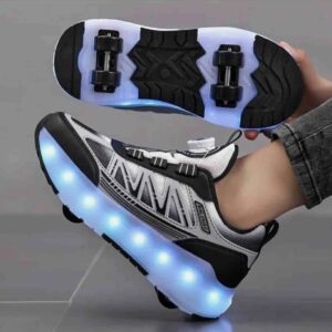 3D 4 Tekerlekli Şarjlı Işıklı Paten Ayakkabı